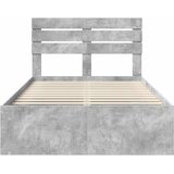  Krevetna konstrukcija Beton 120 x 190 cm Čvrsto borovo drvo | shoptok.hr