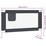  Sigurnosna ograda za dječji krevet tamnosiva 120x25 cm tkanina | shoptok.hr