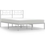  Metalni okvir za krevet s uzglavljem bijeli 140 x 200 cm | shoptok.hr