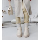 Gemre Beige ankle boots with decorative quilting Brembo | ePonuda.com