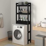  Stalak za kupaonicu crni 63 x 26 x 171 cm od masivne borovine | shoptok.hr
