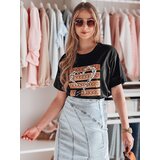 DStreet T-shirt damski oversize w serduszka LOVERS czarna | shoptok.hr