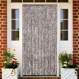 vidaXL Zavesa proti mrčesu rjava in bela 100x220 cm šenilja, (20597111) | Shoptok.si