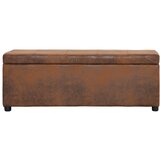 The Living Store Klop s prostorom za shranjevanje 116 cm rjavo umetno usnje - Klop, (21493881) | Shoptok.si
