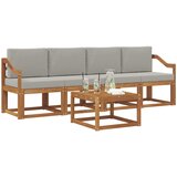  Set vanjskih sofa 5 kom. Prirodna i svijetlo siva | shoptok.hr