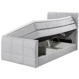 MID.YOU POSTELJA BOXSPRING 100 cm x 200 cm , tekstil, leseni material svetlo siva | Shoptok.si