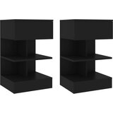  Noćni ormarići 2 kom crni 40 x 35 x 65 cm | Eponuda.com