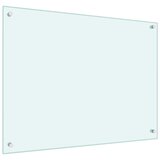  Kuhinjska zaštita od prskanja mliječna 80 x 60 cm kaljeno staklo | shoptok.hr