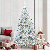 Umjetno božićno drvce s nogom Bijelo 210 cm PVC i čelik | shoptok.hr