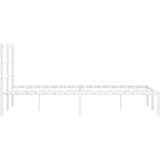  Metalni okvir za krevet s uzglavljem bijeli 120x200 cm | shoptok.hr