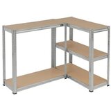 Dedra N1405 kovinski skladiščni regal s 5 MDF policami 154 × 75 × 30 cm – 875 kg | Shoptok.si