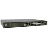 Level One Switch 24x GE GEP-2821 2xGE 2xGSFP 19“ 390W 24xPoE+ | shoptok.hr