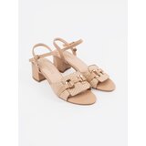 GOODIN Beige women's mid-heeled sandals | Shoptok.si