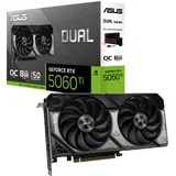 Dual GeForce RTX 5060 Ti OC Edition 8GB GDDR7 (DUAL-RTX5060TI-O8G) grafična kartica, PCIe 5.0, 1xHDMI 2.1b, 3xDisplayPort 2.1b - 90YV0MP2-M0NA00