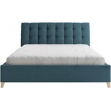 Hom`in OBLAZINJENA POSTELJA 140 cm x 200 cm , tekstil modra | Shoptok.si