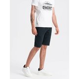 Ombre Men's BASIC cotton sweat shorts - black cene