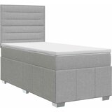  Boxspring krevet s madracem Svjetlosiva 90 x 200 cm Tkanina Slike
