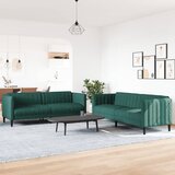  2-dijelni set sofa tamnozeleni od tkanine | shoptok.hr