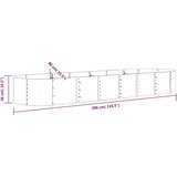  Povišena vrtna gredica od pocinčanog čelika 296 x 80 x 36 cm zelena | shoptok.hr