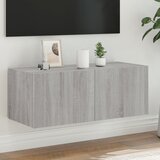 vidaXL Zidni TV ormarić s LED svjetlima boja hrasta 80x35x31 cm Cijene