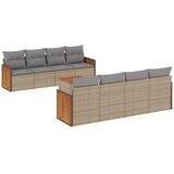  9-dijelni set vrtnih sofa s jastucima bež od poliratana | shoptok.hr