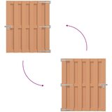  Vrtna vrata 100 x 112 cm WPC i aluminij Smeđa | shoptok.hr