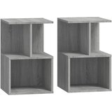 Furnova Nočna omarica 2 kosa siva sonoma 35x35x55 cm konstruiran les, (21926742) | Shoptok.si