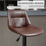  Set od 2 barske stolice podesiva visina uključujući oslonac za noge 46 5 cm x 50 cm x 108 cm crna + smeđa | shoptok.hr