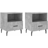  Noćni ormarići 2 kom boja betona 40x35x47,5cm konstruirano drvo | shoptok.hr