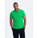 Ombre Men's BASIC single color pique knit polo shirt - neon green | shoptok.hr