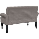  Klop z naslonom taupe 120x62x75,5 cm blago | Shoptok.si