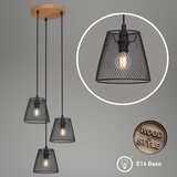 BRILONER 4074-035 - Luster na sajli TAUNUS 3xE14/40W/230V kaučukovac | Eponuda.com