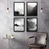 Wallity dekorativna slika u okviru (4 komada) wave set Cene