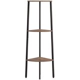  Kutna polica s 3 razine Tamnosmeđa-crna 45,5x31,5x120 cm | shoptok.hr
