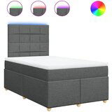 Maison Chic Box spring postelja - Vzmetna postelja z vzmetnico temno siva 120x200 cm blago SL10850, (21901244) | Shoptok.si