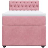 Box spring krevet s madracem ružičasti 90x190 cm baršunasti | shoptok.hr
