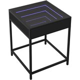  Noćni ormarić s beskonačnim LED svjetlima crni 40 x 40 x 51 cm | shoptok.hr