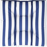 vidaXL Blazina za palete modro bele črte 70x70x12 cm blago, (20655814) | Shoptok.si