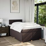  Krevet box spring s madracem tamnosmeđi 120 x 190 cm od tkanine | shoptok.hr