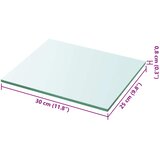  Ploča za police staklo prozirna 30x25 cm | shoptok.hr