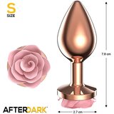 LATETOBED Bakreno zlat analni čep z roza vrtnico - S (R900339) | Shoptok.si