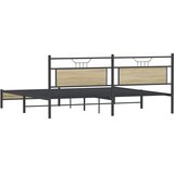  Metalni okvir kreveta bez madraca boja hrasta sonome 200x200 cm | shoptok.hr