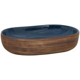 Nadgradni umivaonik smeđe-plavi ovalni 59x40x14 cm keramički | shoptok.hr