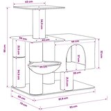  Mačje drvo s sisalnim postoljima za grebanje Tamnosiva 96 cm | Eponuda.ba