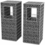  Gabionske stupne košare/sadilice 2 kom čelične 50 x 50 x 120 cm | shoptok.hr