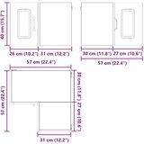 vidaXL Stenska kuhinjska omarica s polico Sonoma hrast 57 x 57 x 40 cm | Shoptok.si