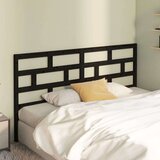  Uzglavlje za krevet crno 186 x 4 x 100 cm od masivne borovine | shoptok.hr