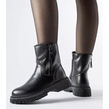 Gemre Black insulated ankle boots with two zippers Papig | Shoptok.si
