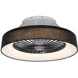 Stropni ventilator črne barve z LED z daljinskim upravljalnikom - Emily