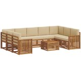  Set vanjskih sofa 10 kom. Prirodna i bež | shoptok.hr